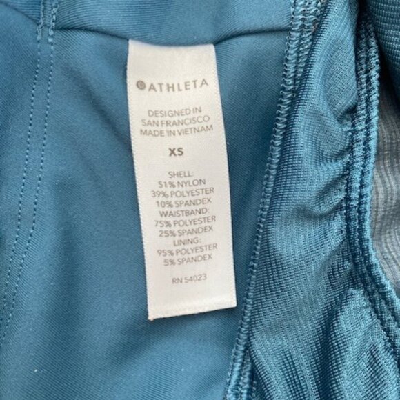 ATHLETA Run With It Textured 3.5in Teal Running Shorts XS - Picture 7 of 11